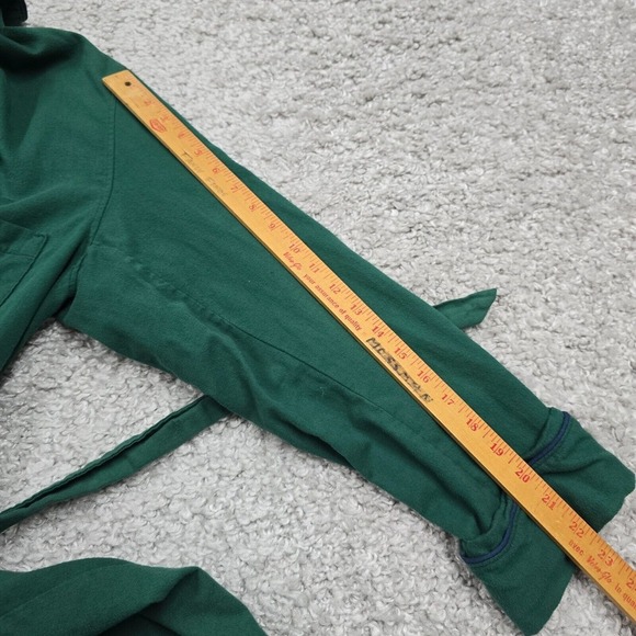 Vintage LL Bean Robe‎ Mens Medium Green Long Sleeve Pockets Lightweight USA Made - Picture 11 of 12
